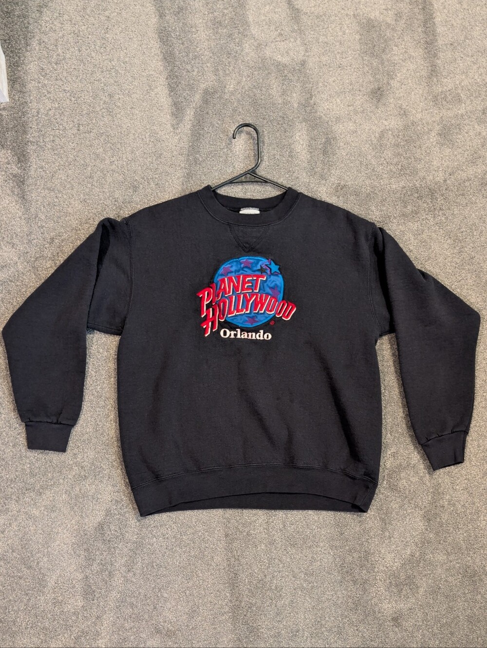 VTG Planet Hollywood Orlando Black Crewneck Sweatshirt